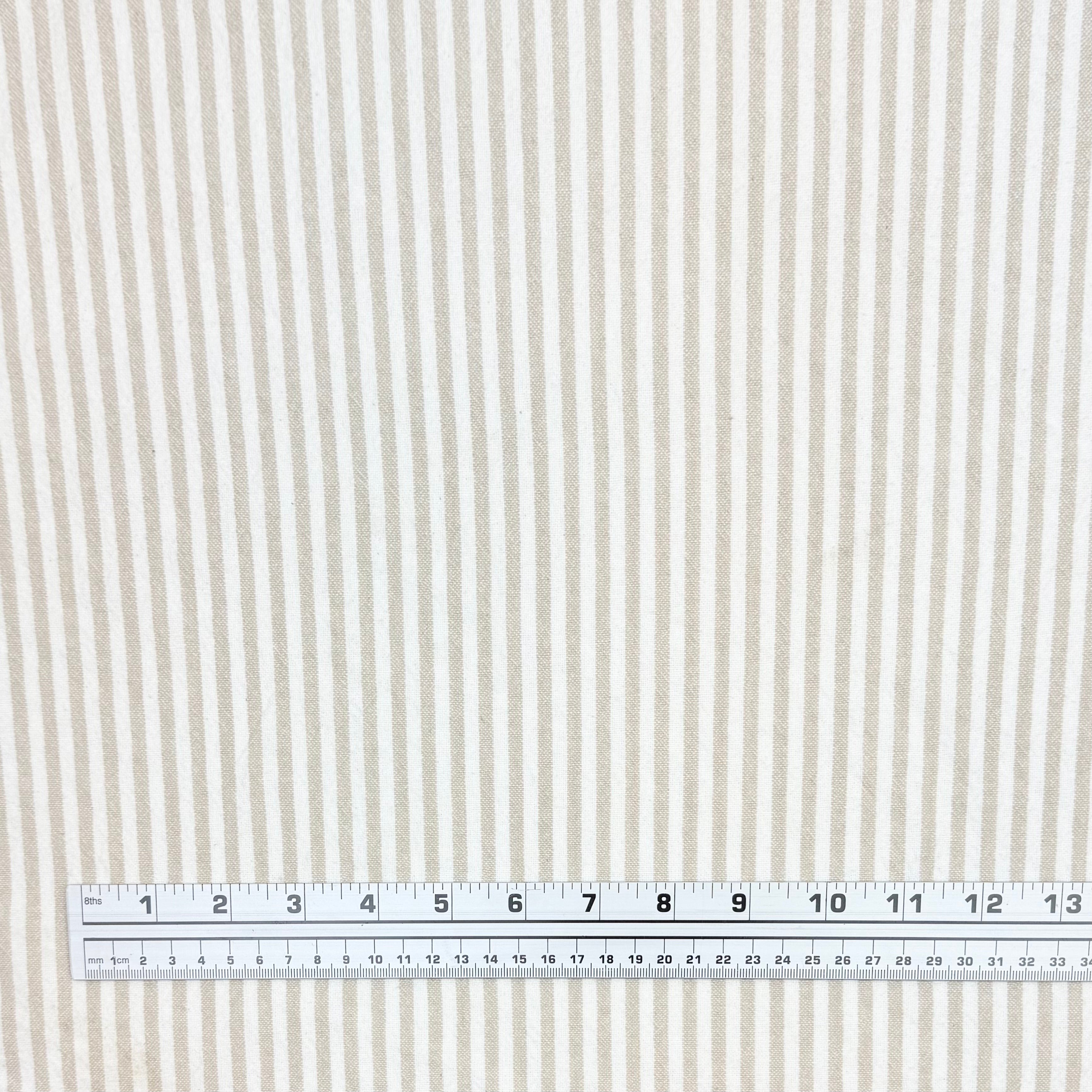 Striped Organic Cotton - Beige/White