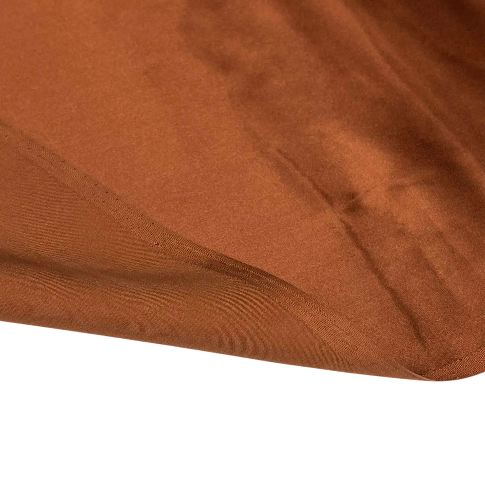 Mulberry Silk Charmeuse Satin - Deep Copper