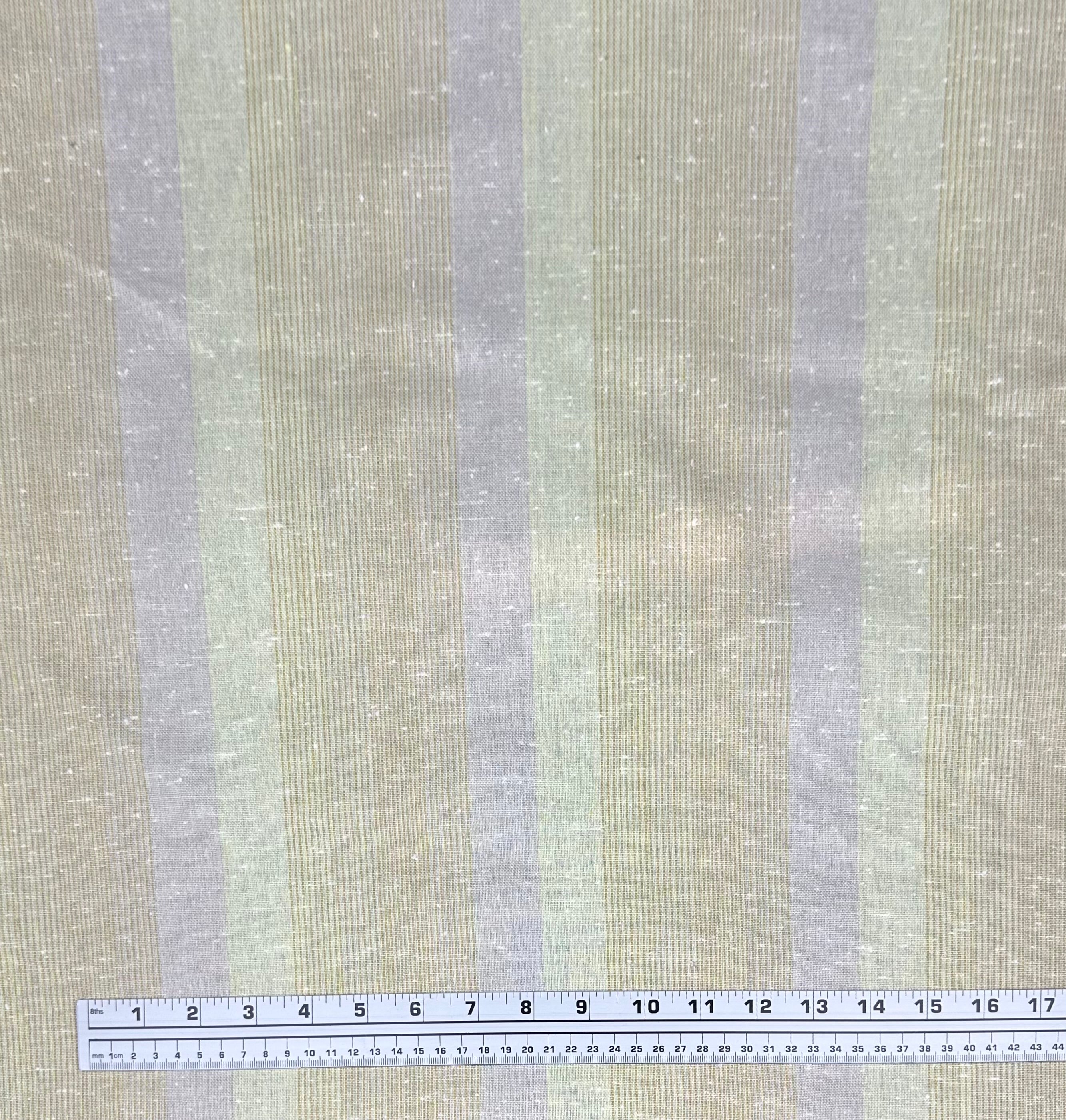 Striped Cotton/Linen - Yellow/Beige