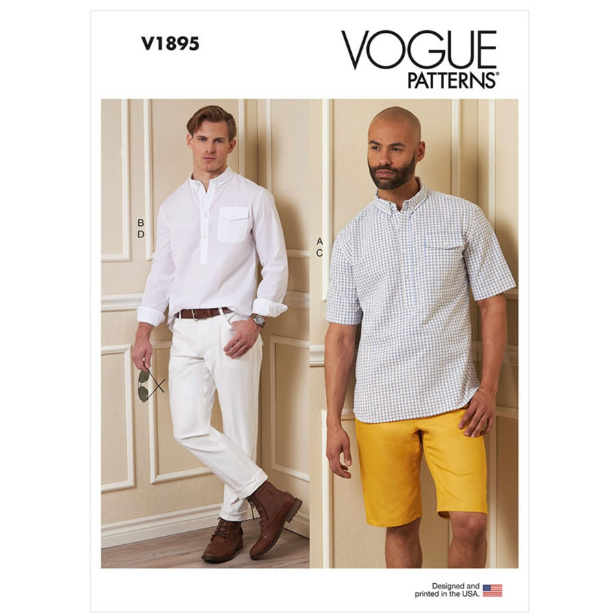 Vogue V1895 - Men's Shirts, Shorts and Pants Sewing Pattern