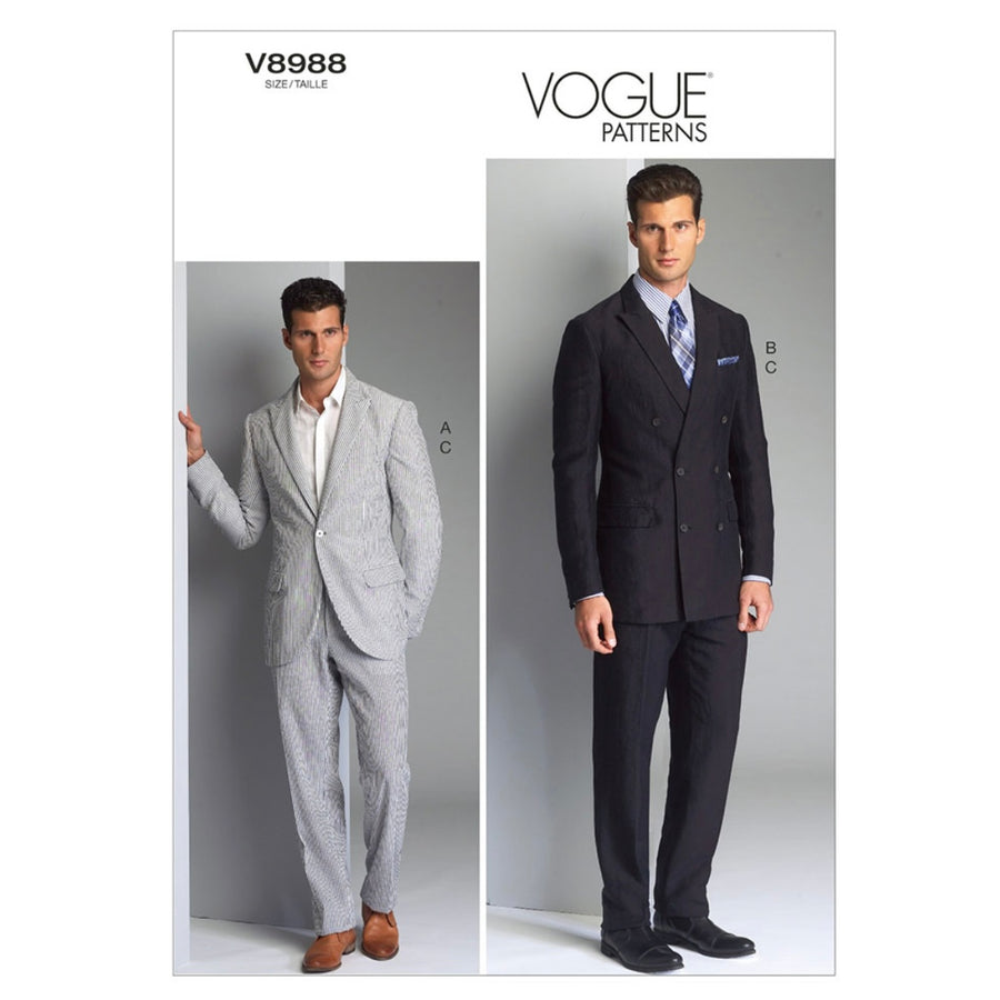Vogue Men V8988 - Career/Suits Sewing Pattern