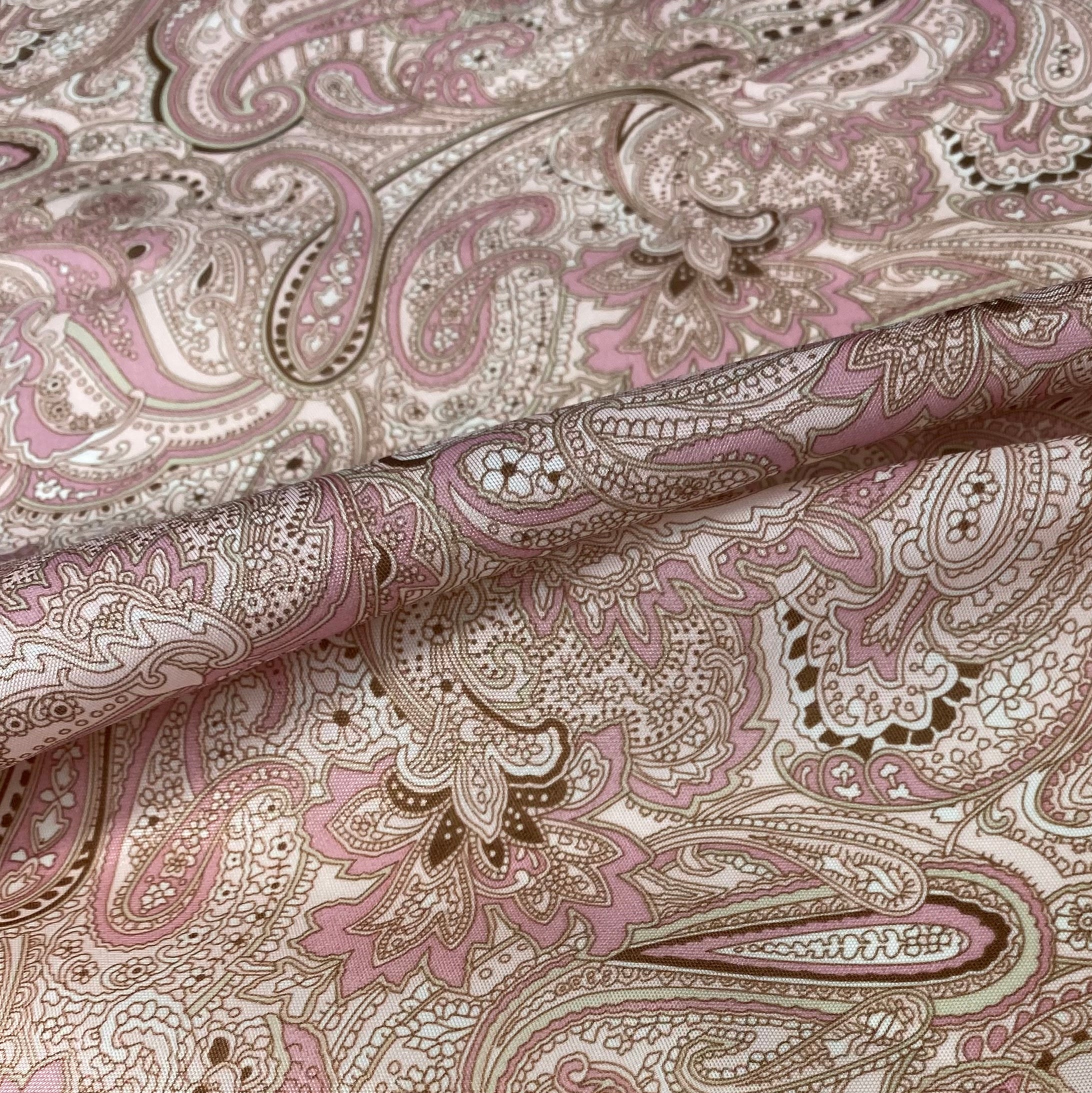 Printed Paisley Lining - Pink