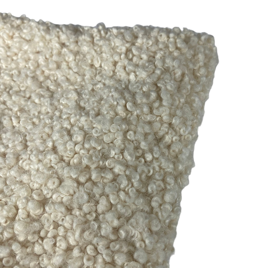 Boucle Upholstery Designer Remnant  - Ivory