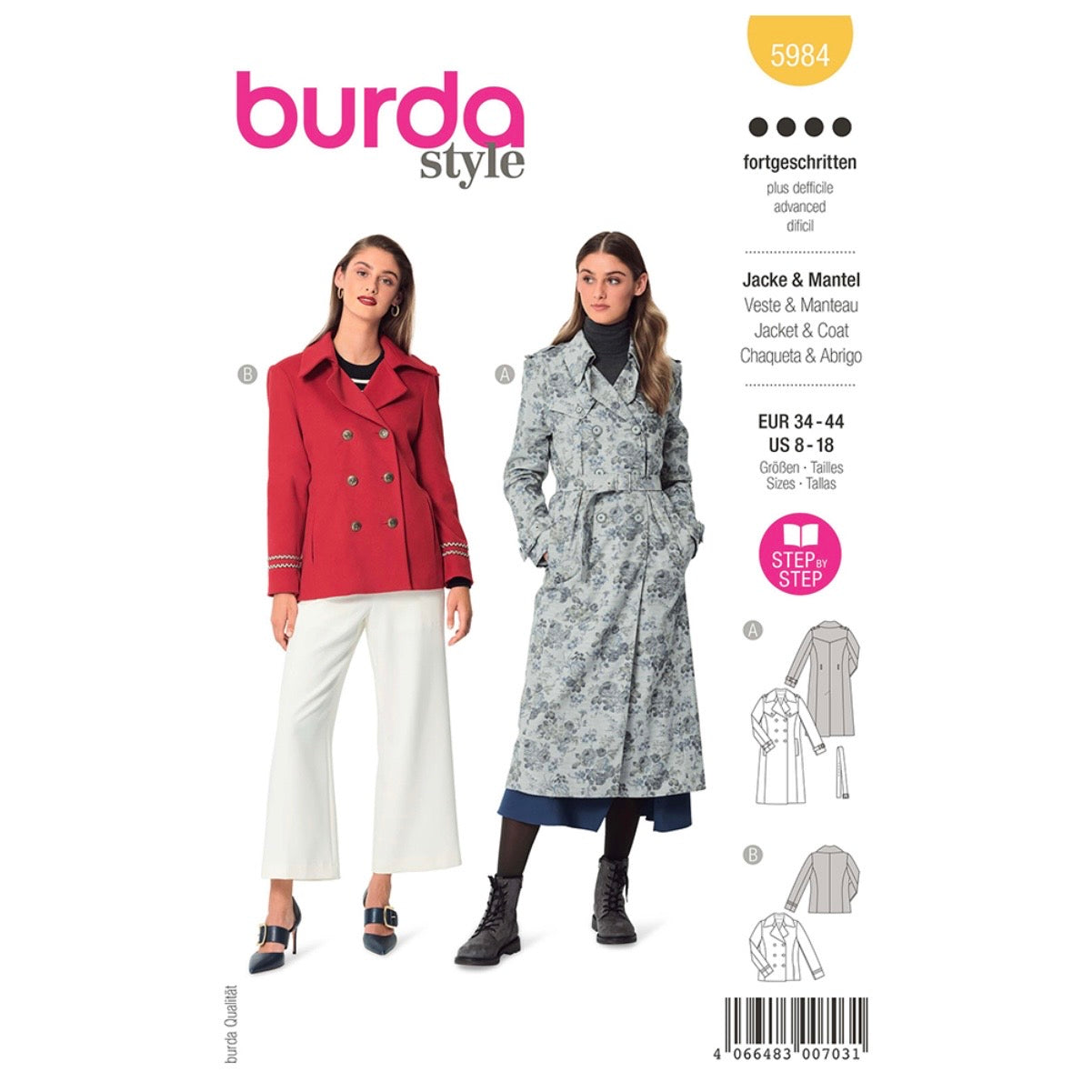 Burda Style 5984 - Jacket & Coat Sewing Pattern