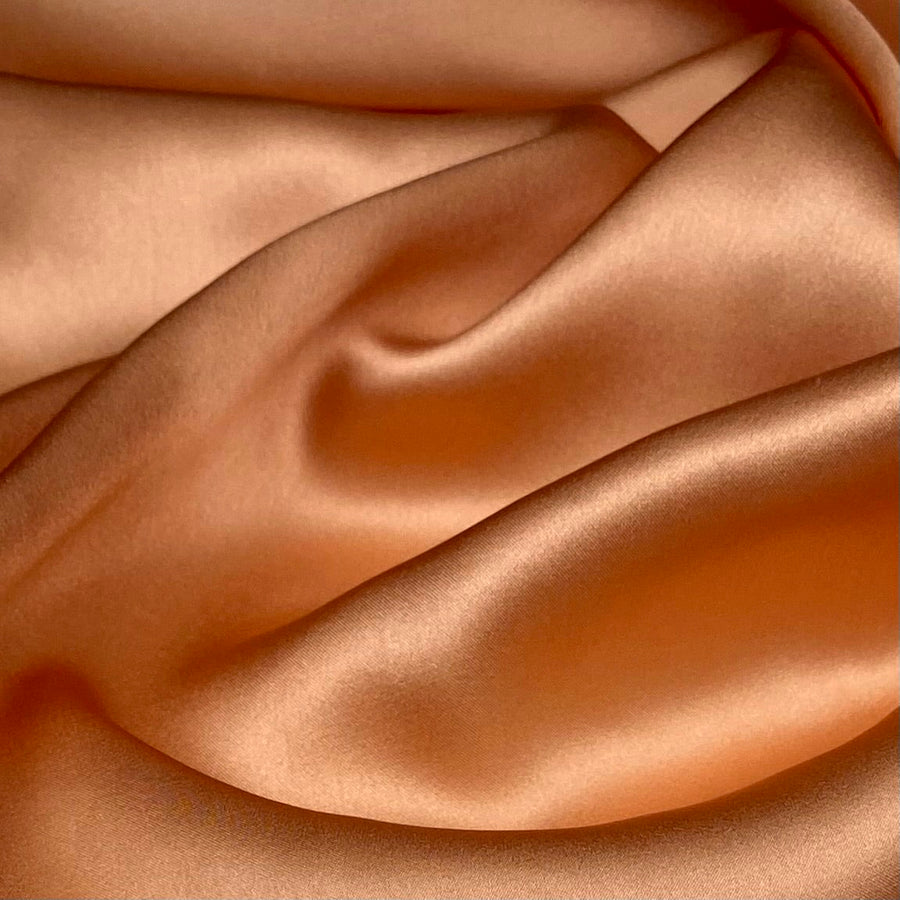 Mulberry Silk Charmeuse Satin - Dusty Peach