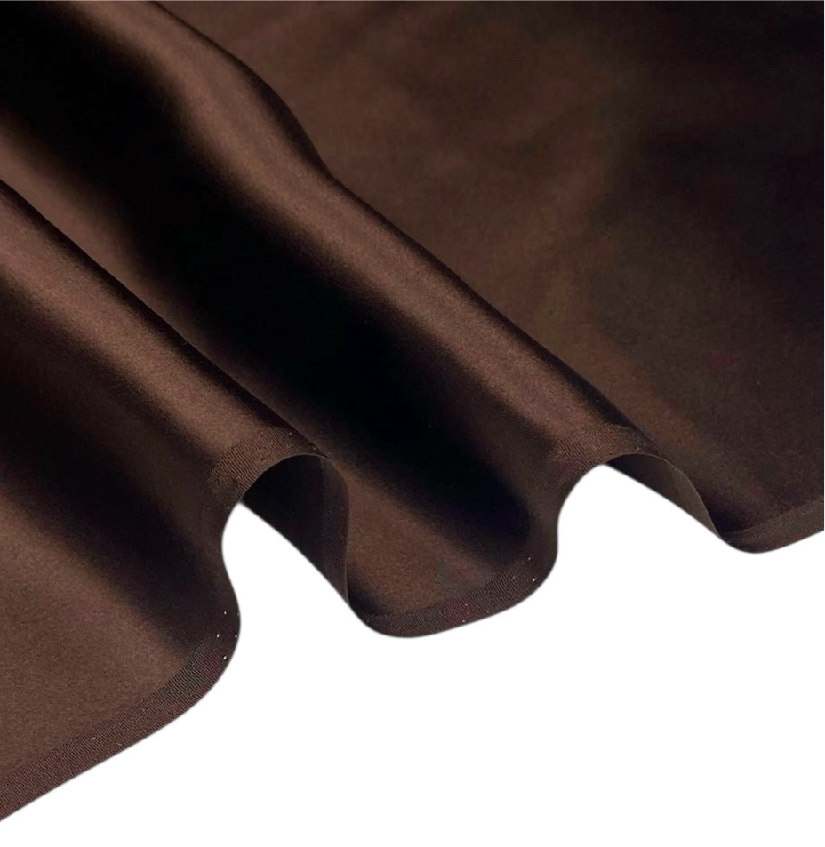Mulberry Silk Charmeuse Satin - Dark Brown