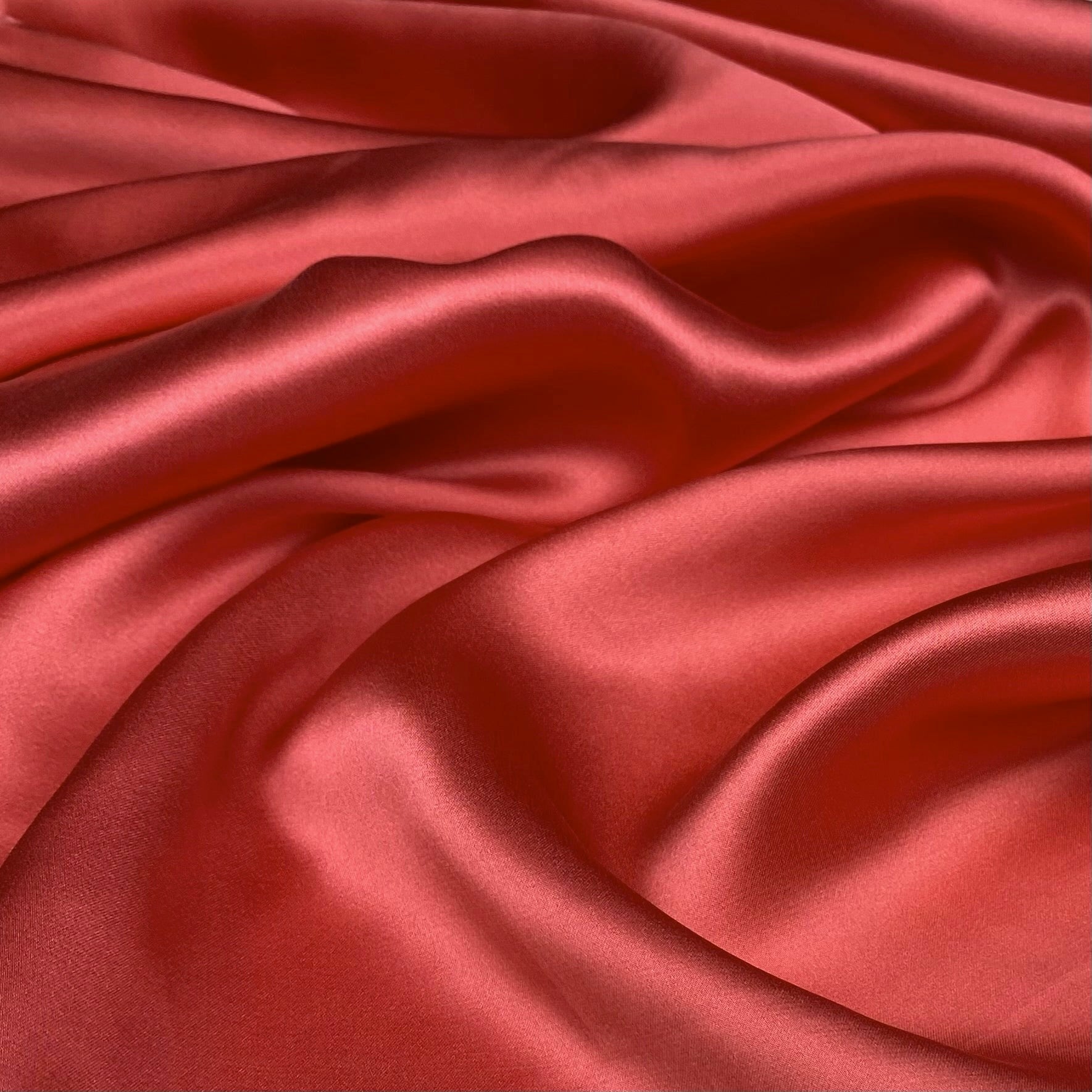 Mulberry Silk Charmeuse Satin - Coral