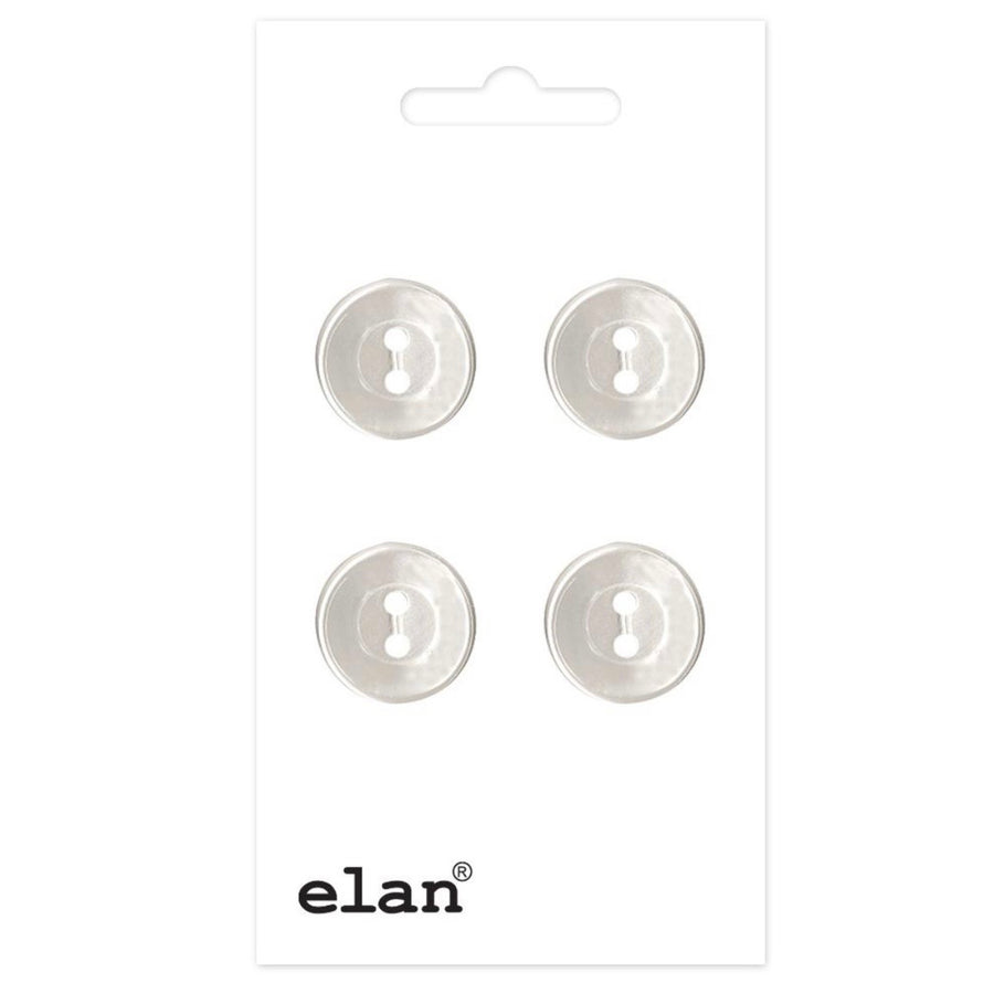 2 Hole Button 14mm White 4 count
