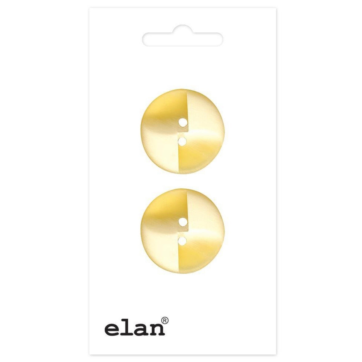 2 Hole Button 20mm Yellow 2 count
