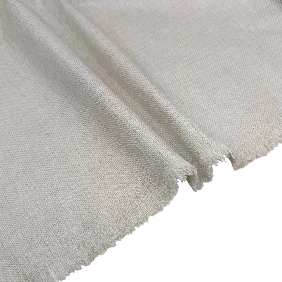 Woven Upholstery Remnant - Heathered Ivory