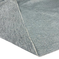 Chenille Woven Upholstery Remnant  - Blue/White