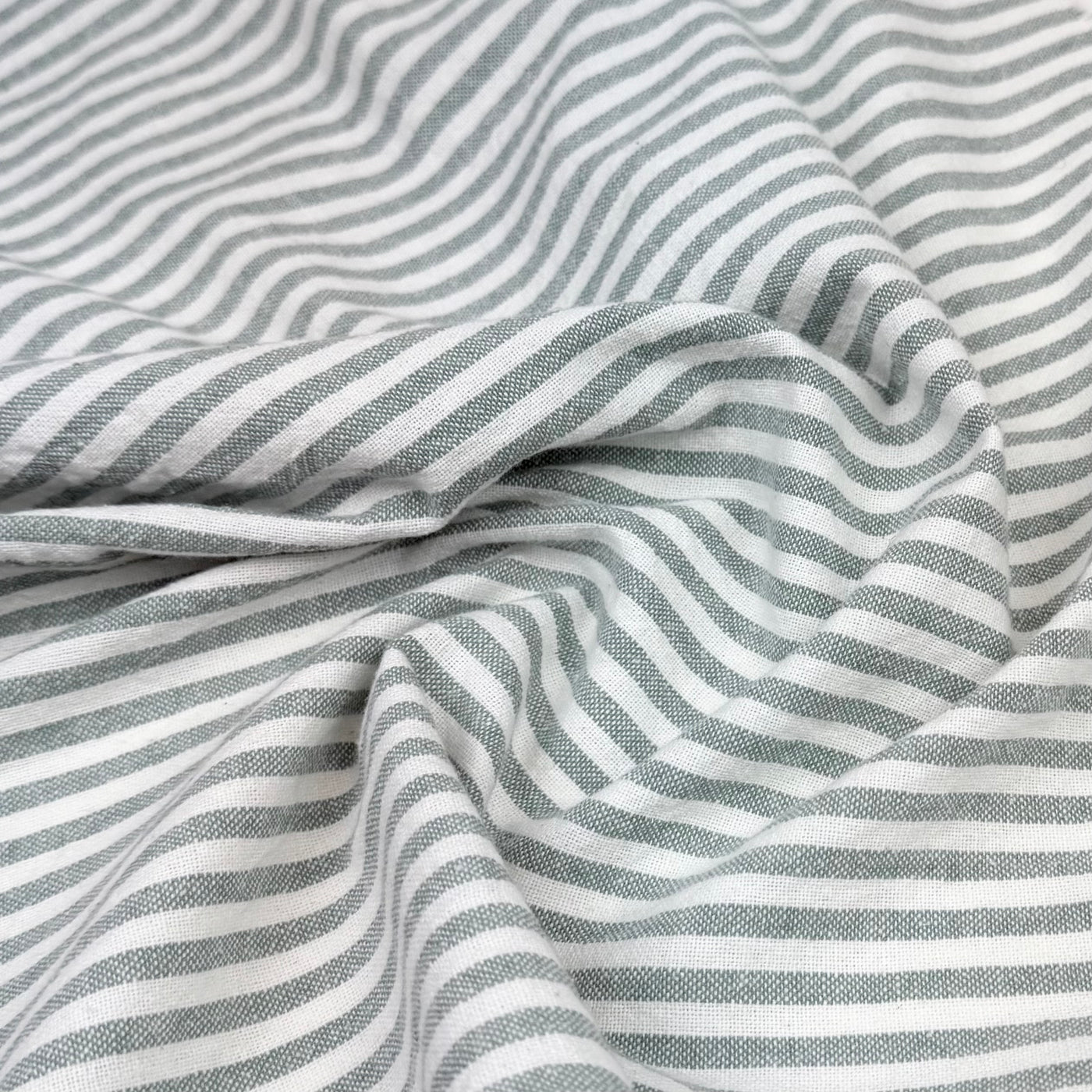 Striped Organic Cotton - Green/White