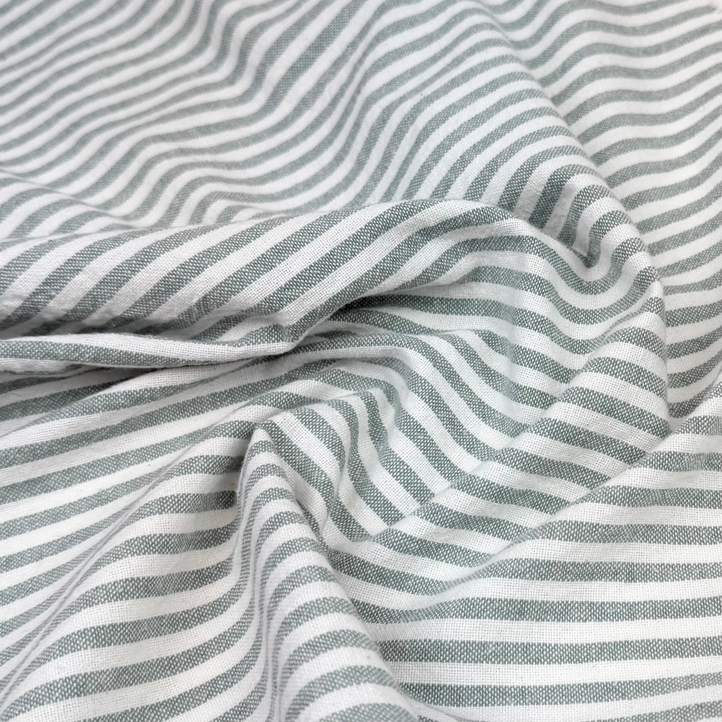 Striped Organic Cotton - Green/White