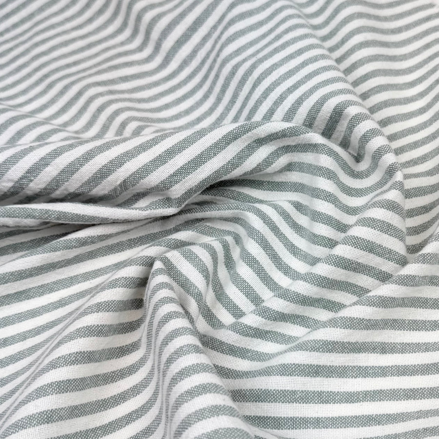 Striped Organic Cotton - Green/White
