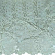 Floral Embroidered Lace with Single Finished Edge - Ivory