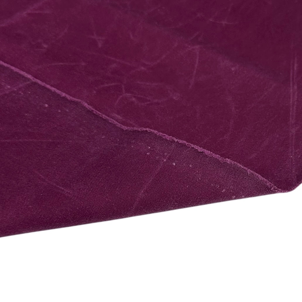Waxed Cotton Canvas 13oz - Berry
