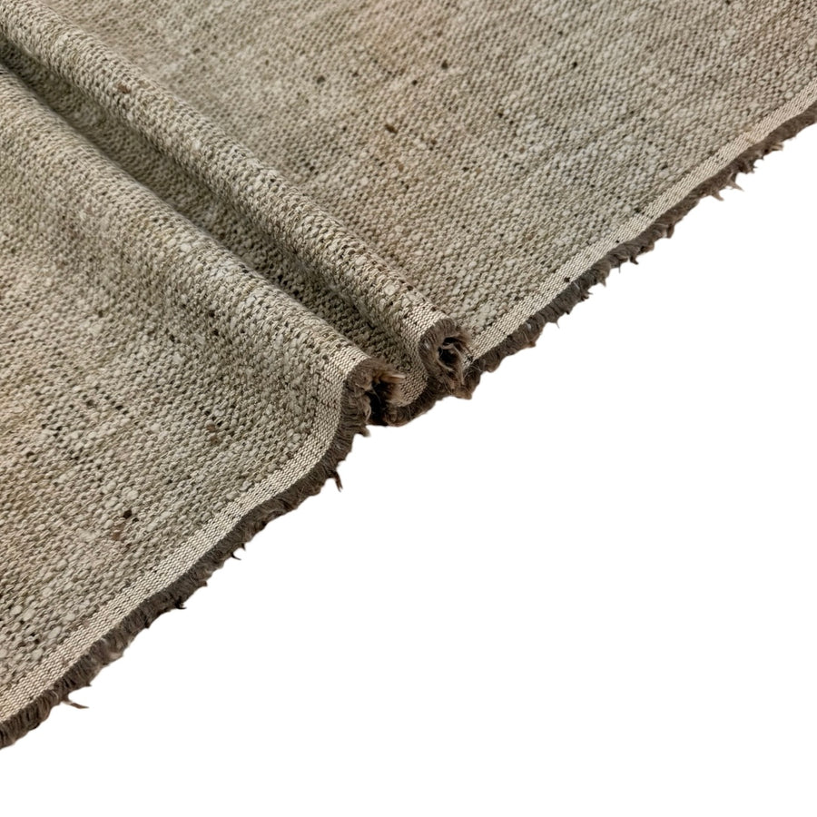 Cotton Upholstery Remnant - Beige/Brown
