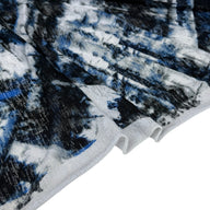 Abstract Printed Stretch Knit - Blue/Black/White