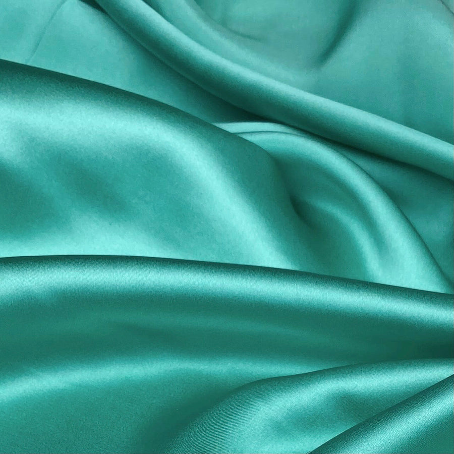 Mulberry Silk Charmeuse Satin - Tiffany Green