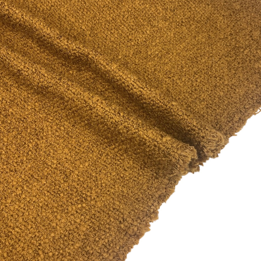 Cotton Boucle Upholstery Remnant - Goldenrod