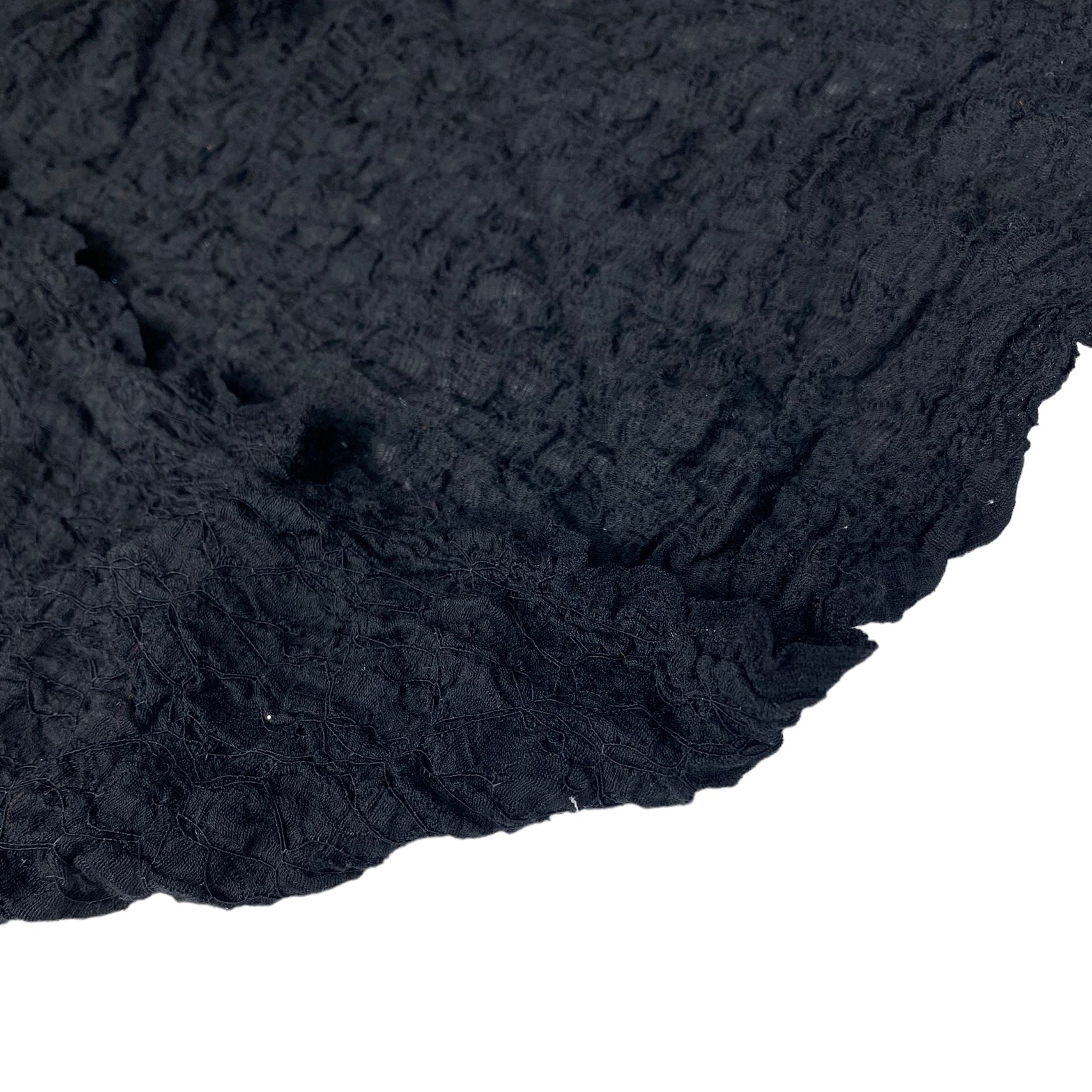 Crinkled Stretch Knit - Black