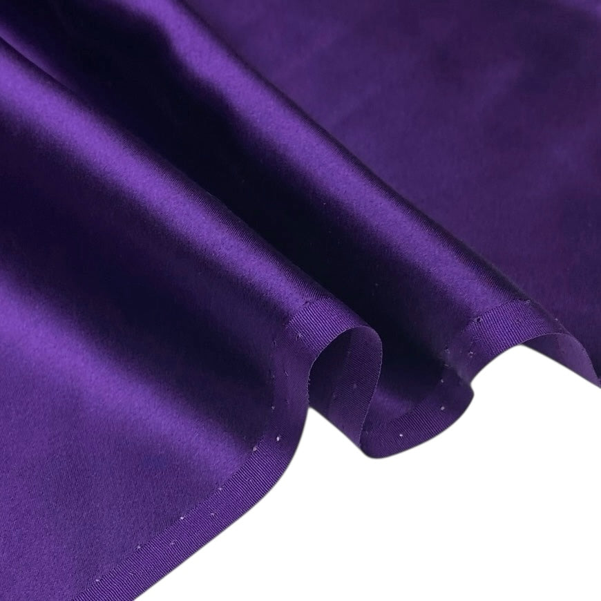 Mulberry Silk Charmeuse Satin - Royal Purple