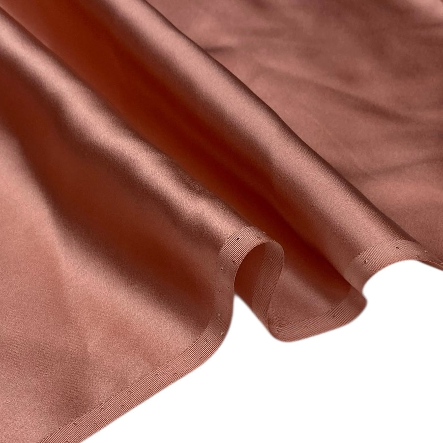 Mulberry Silk Charmeuse Satin - Dark Peach