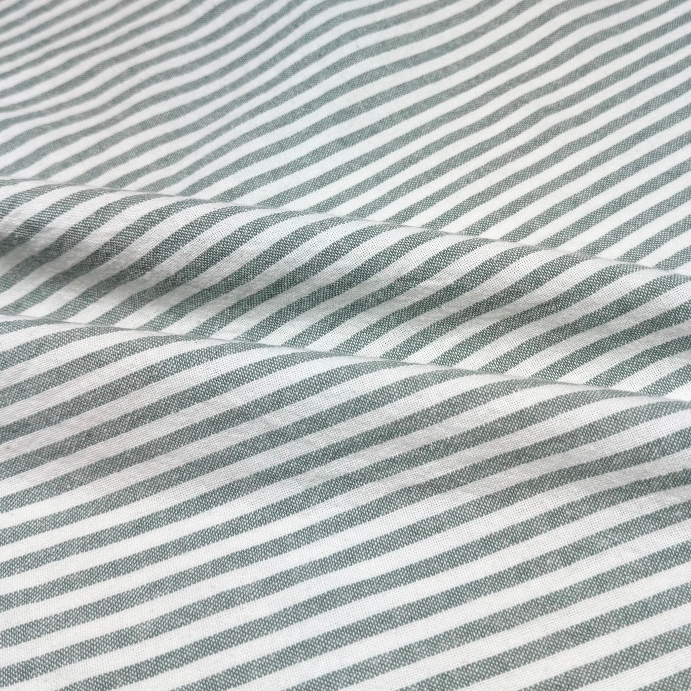 Striped Organic Cotton - Green/White