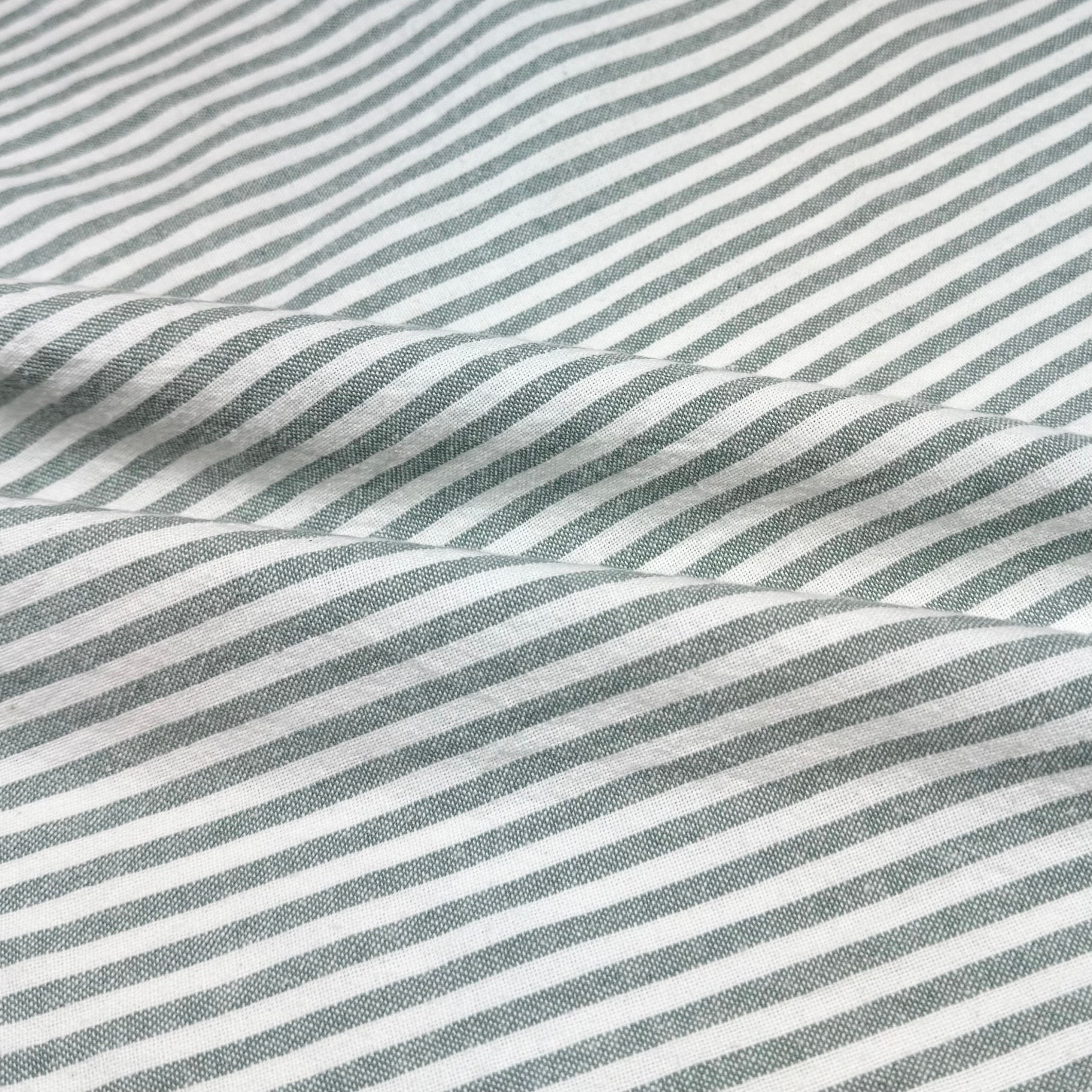 Striped Organic Cotton - Green/White