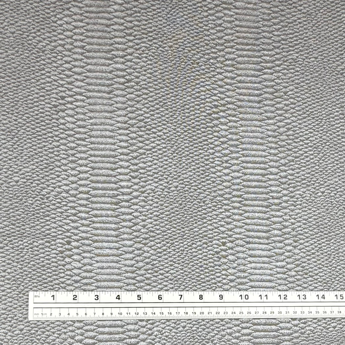 Snake Patterned Polyester Textured Stretch Knit - Grey