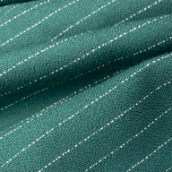 Pin Striped Wool Crepe - Green/White