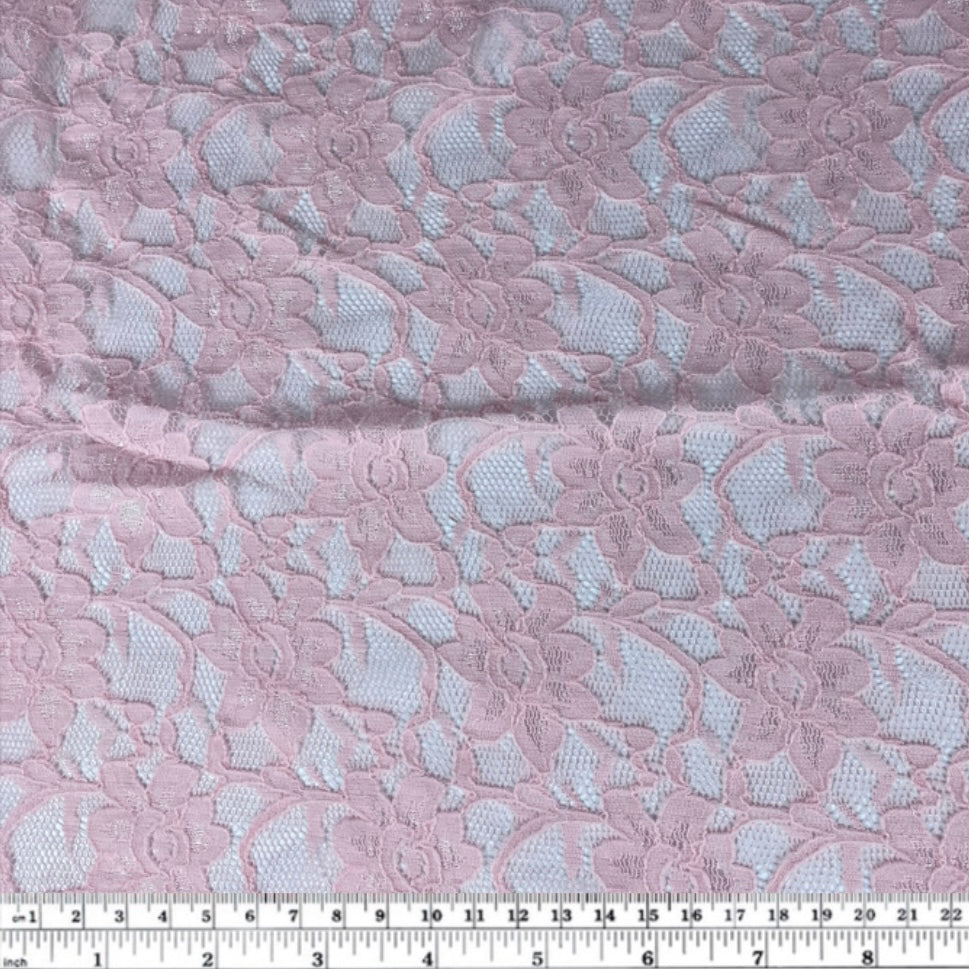 Floral Corded Lace - Pink · King Textiles