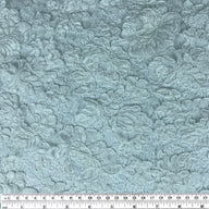 Corded French Lace with Finished Scalloped Eyelash Edge - Remnant - White