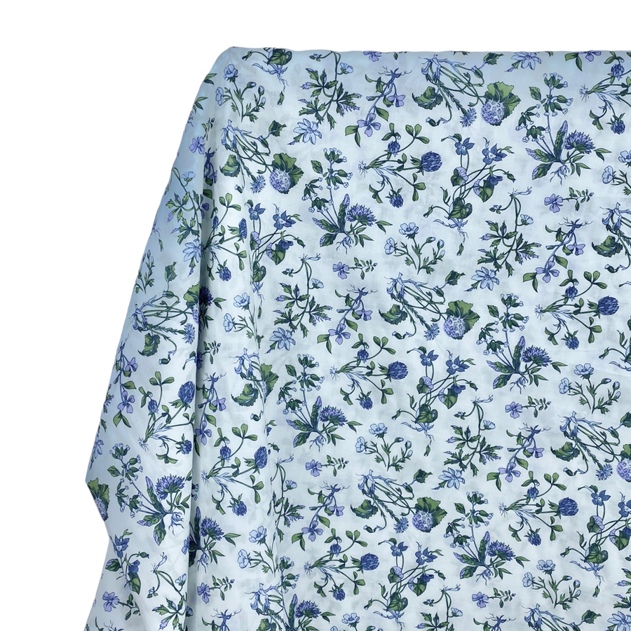 Liberty Printed Tana Lawn Cotton - Floral - White/Green/Blue/Lilac