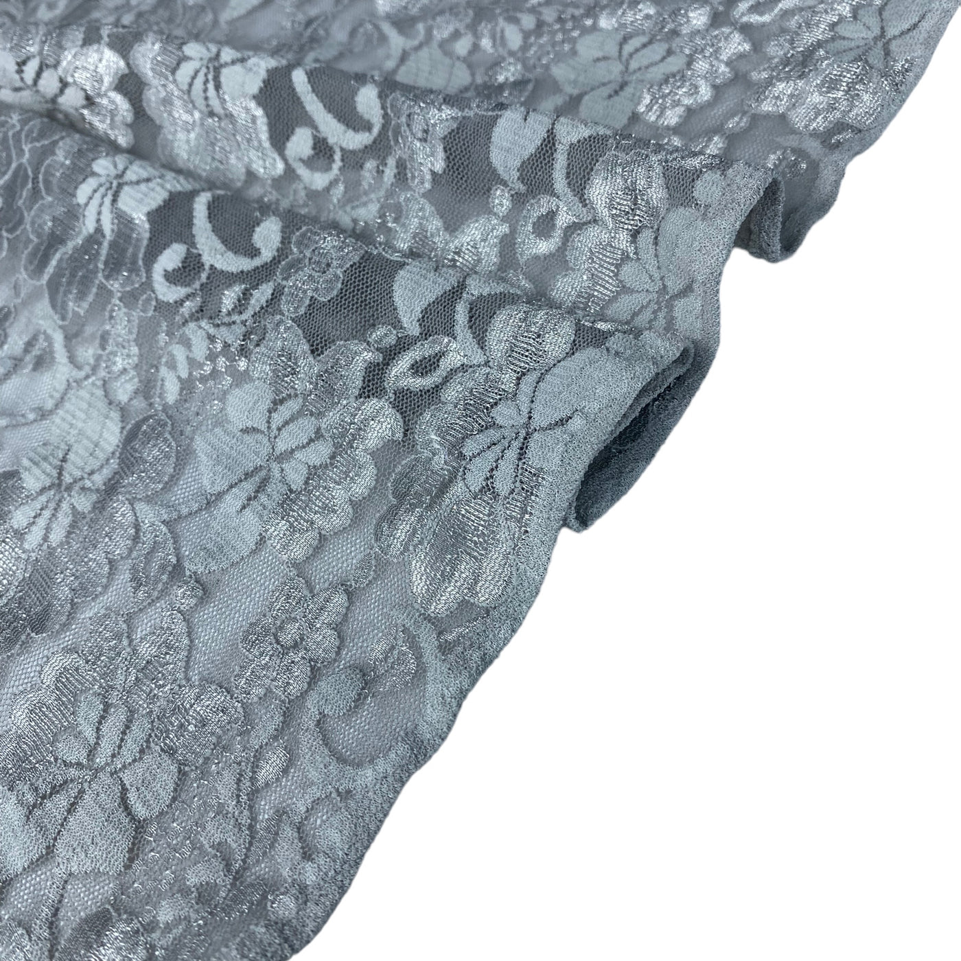 Stretch Floral Lace - Grey
