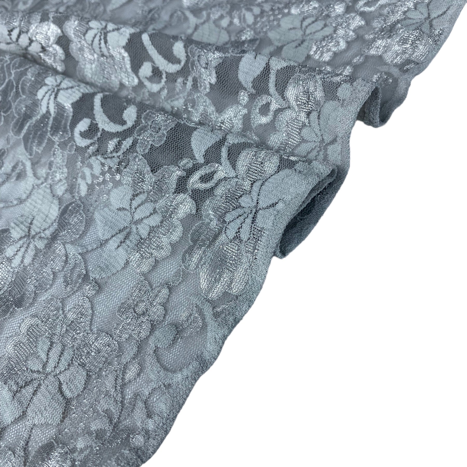 Stretch Floral Lace - Grey