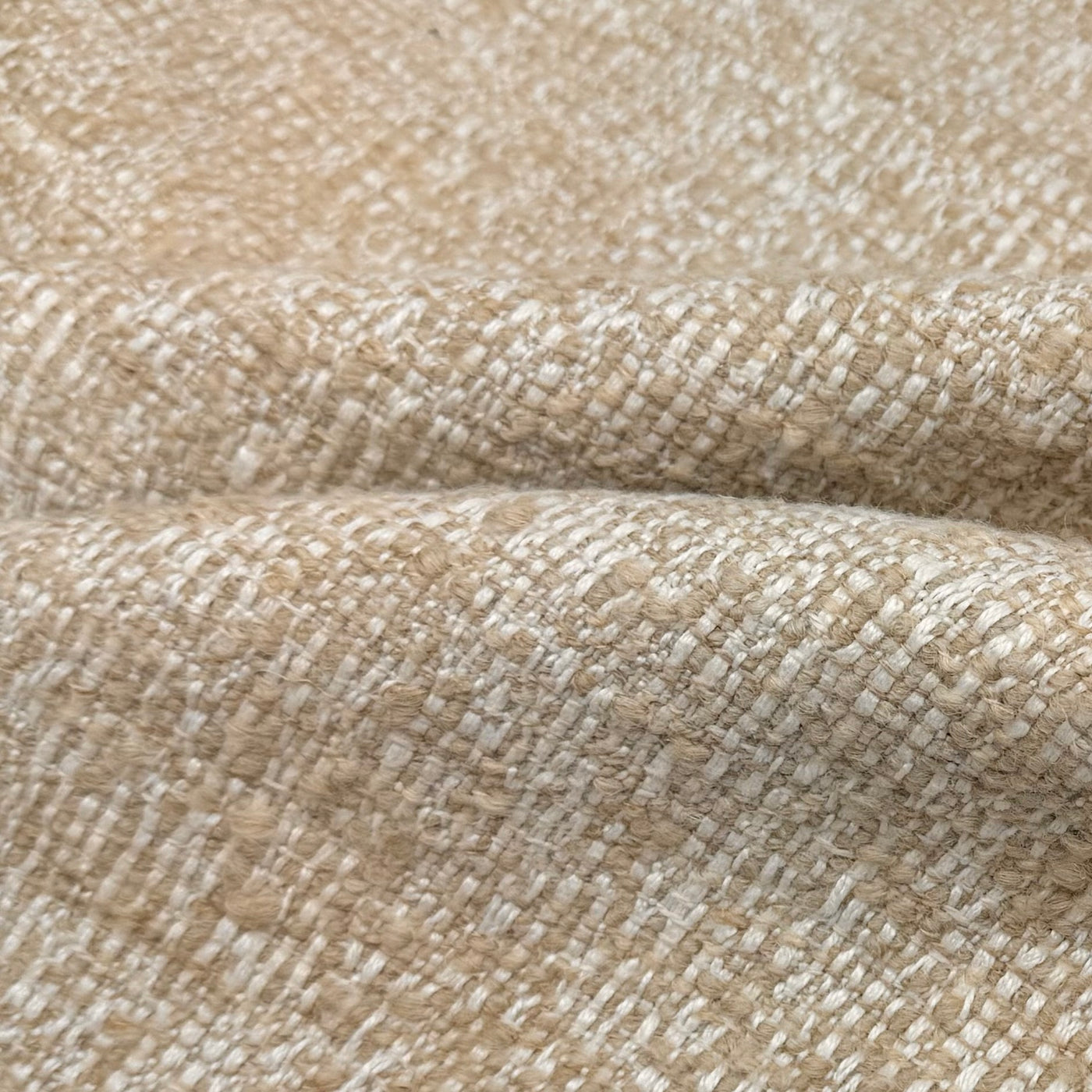 Hemp/Cotton Upholstery Remnant - White/Natural