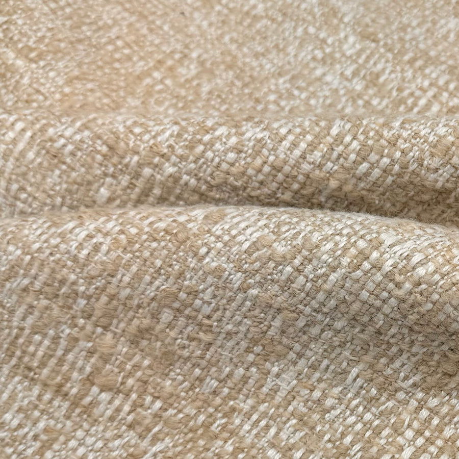 Hemp/Cotton Upholstery Remnant - White/Natural