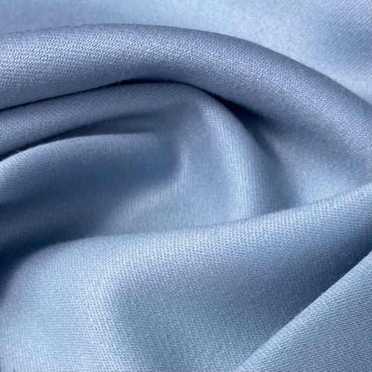 Wool Sateen - Remnant - Baby Blue
