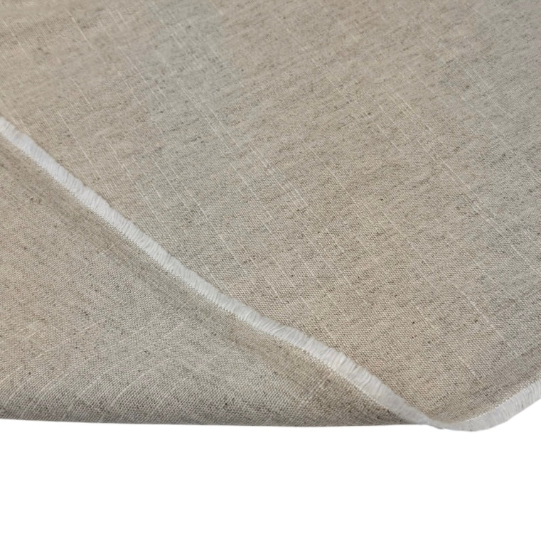 Crosshatch Heavyweight Linen Remnant - Natural
