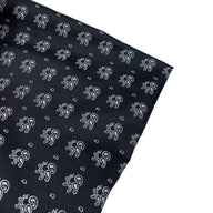 Silk Paisley Jacquard Remnant - Black/White