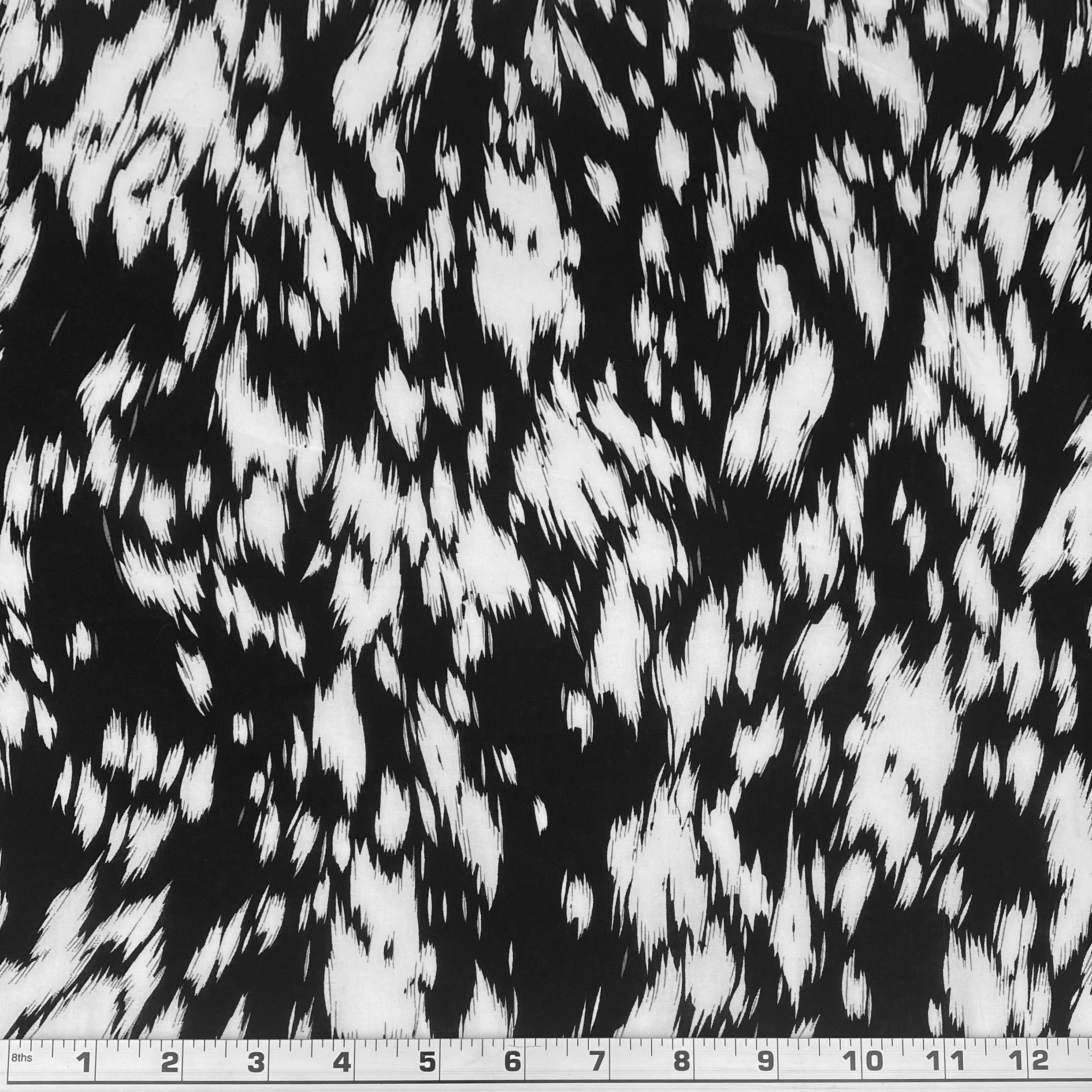 Lightweight Printed Cotton - Black/White/Grey