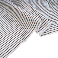 Striped Printed Cotton - White/Brown