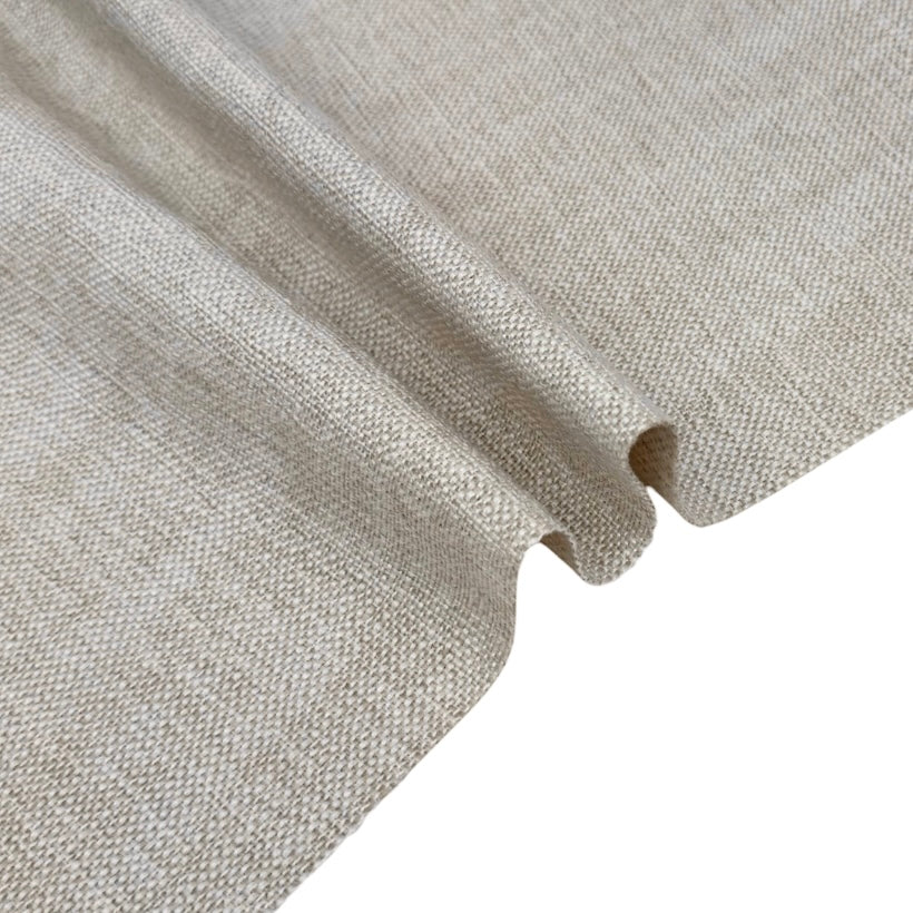 Woven Upholstery Remnant - Heathered Beige
