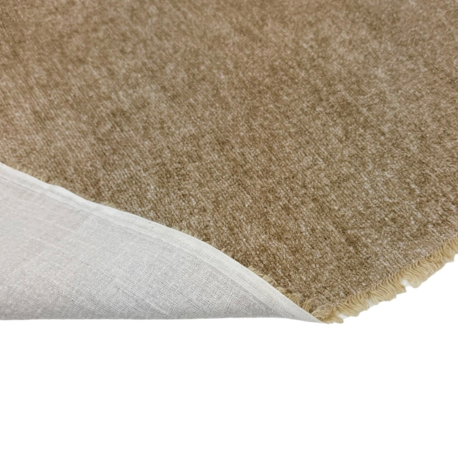 Chenille Interfaced Upholstery Remnant - Beige