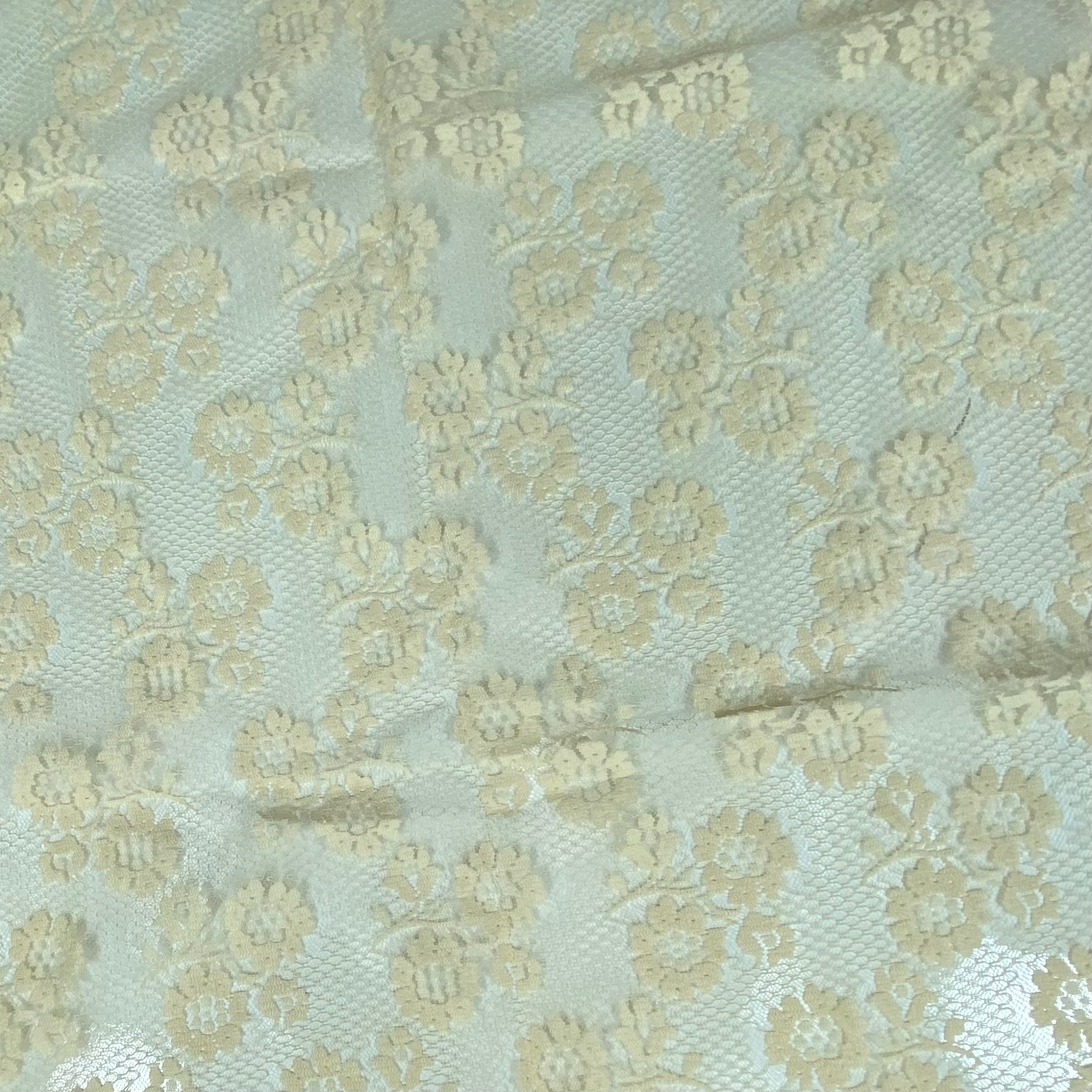 Floral Embroidered Lace - Peach
