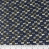Guipure Lace - Remnant - Navy/Gold