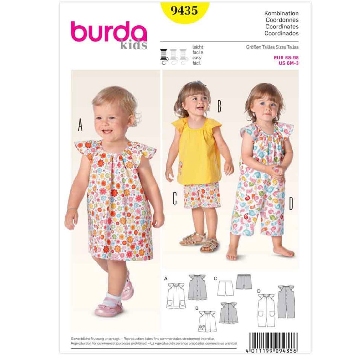 Burda Kids 9435 - Coordinates Sewing Pattern