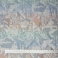 Patterned Upholstery Remnant - White/Pink/Blue/Green