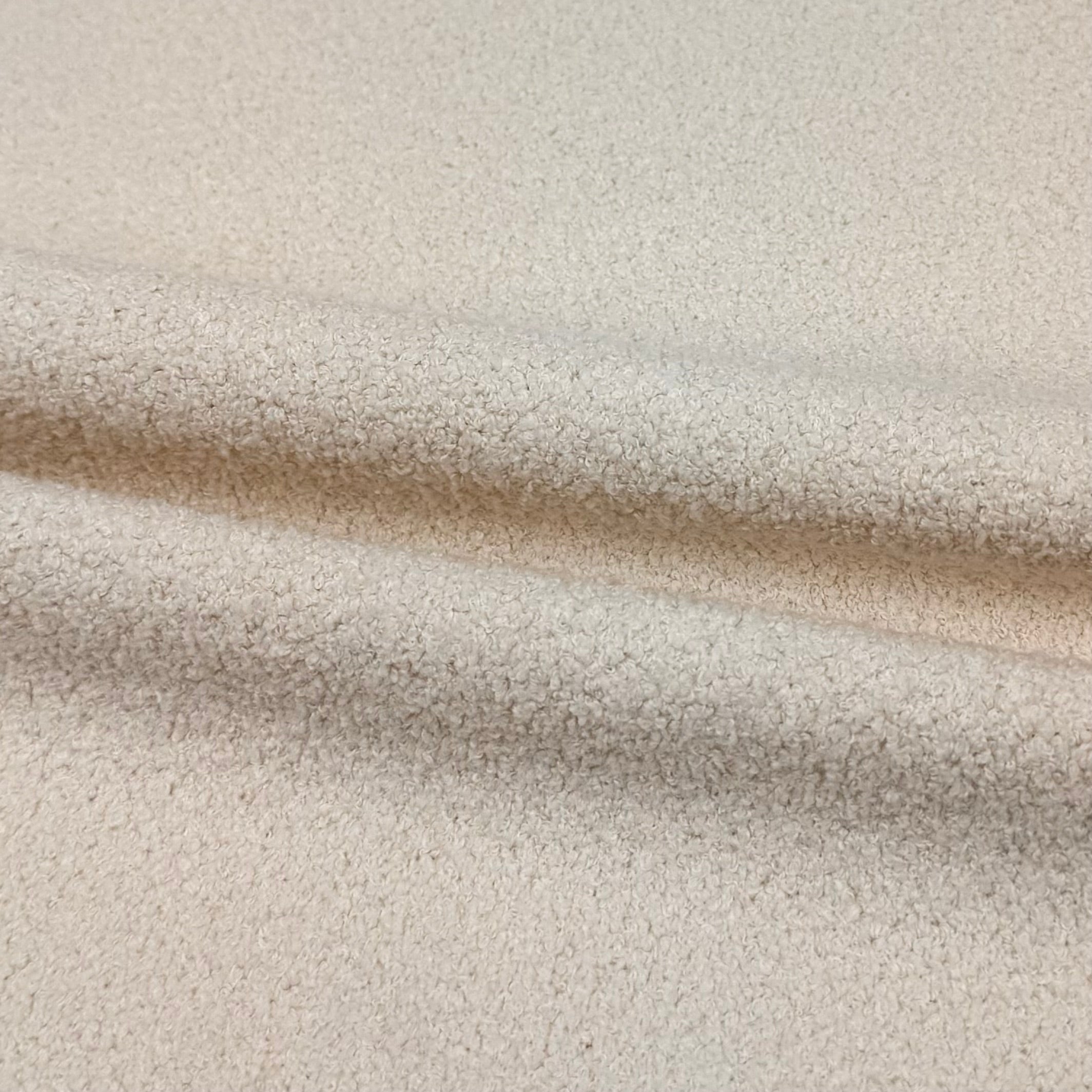 Boucle Upholstery Remnant  - Bone